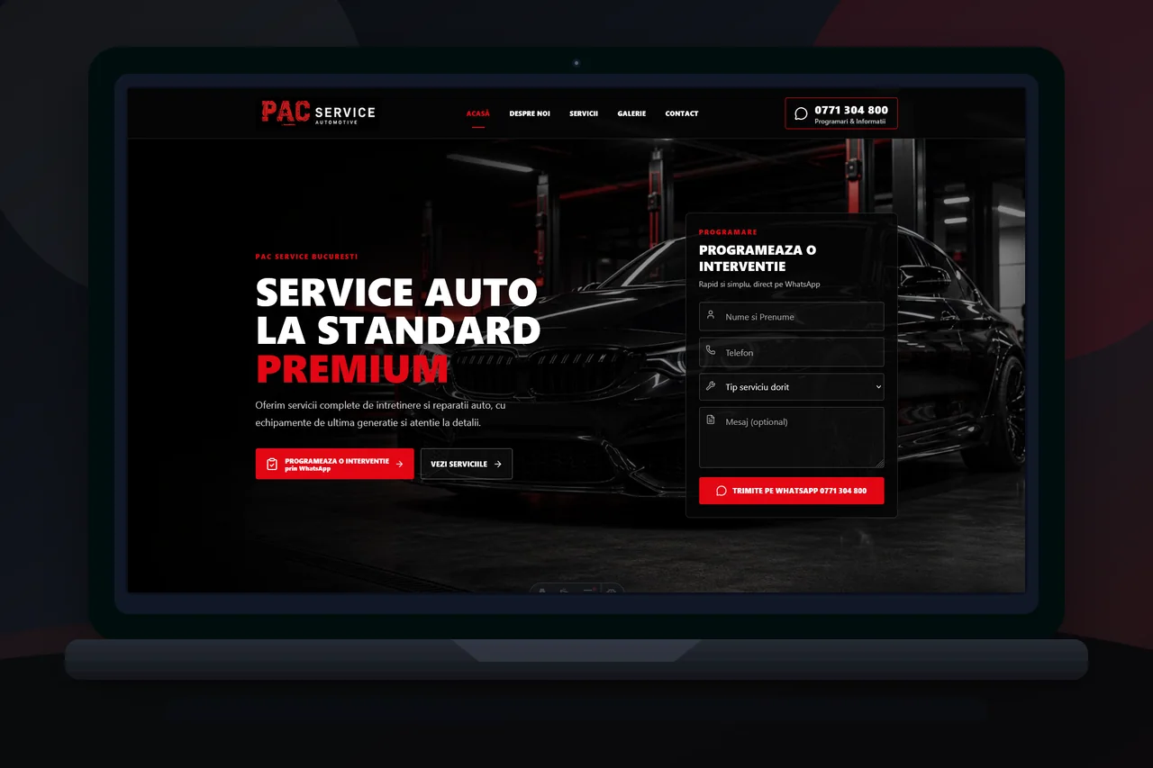 Prezentare pentru proiectul PAC Service